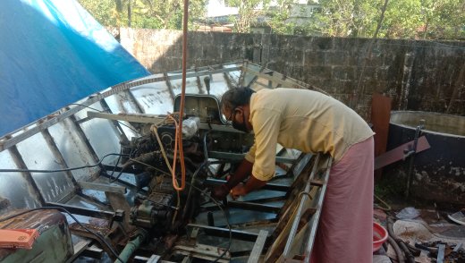 Boat Engine Installation - Krishnanjali Boat